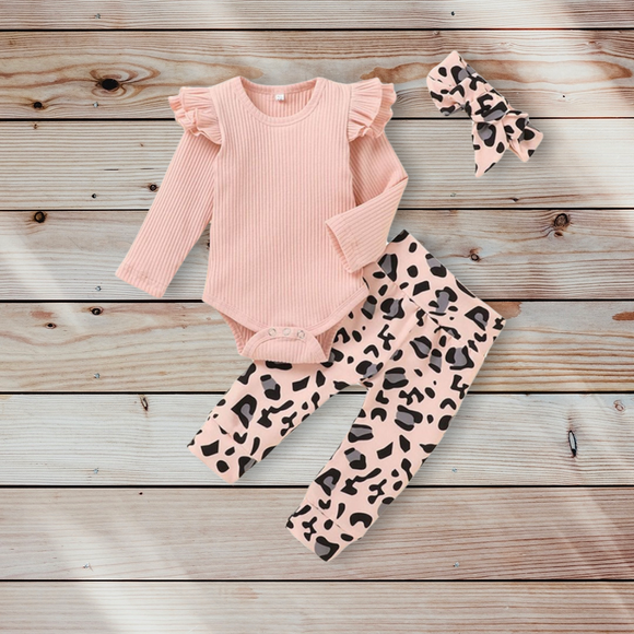 Leopard Trouser Headband Set