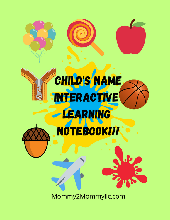 PERSONALIZED 100+ WIPE CLEAN INTERACTIVE LEARNING NOTEBOOK WITH CHILD'S NAME TRACING PRACTICE